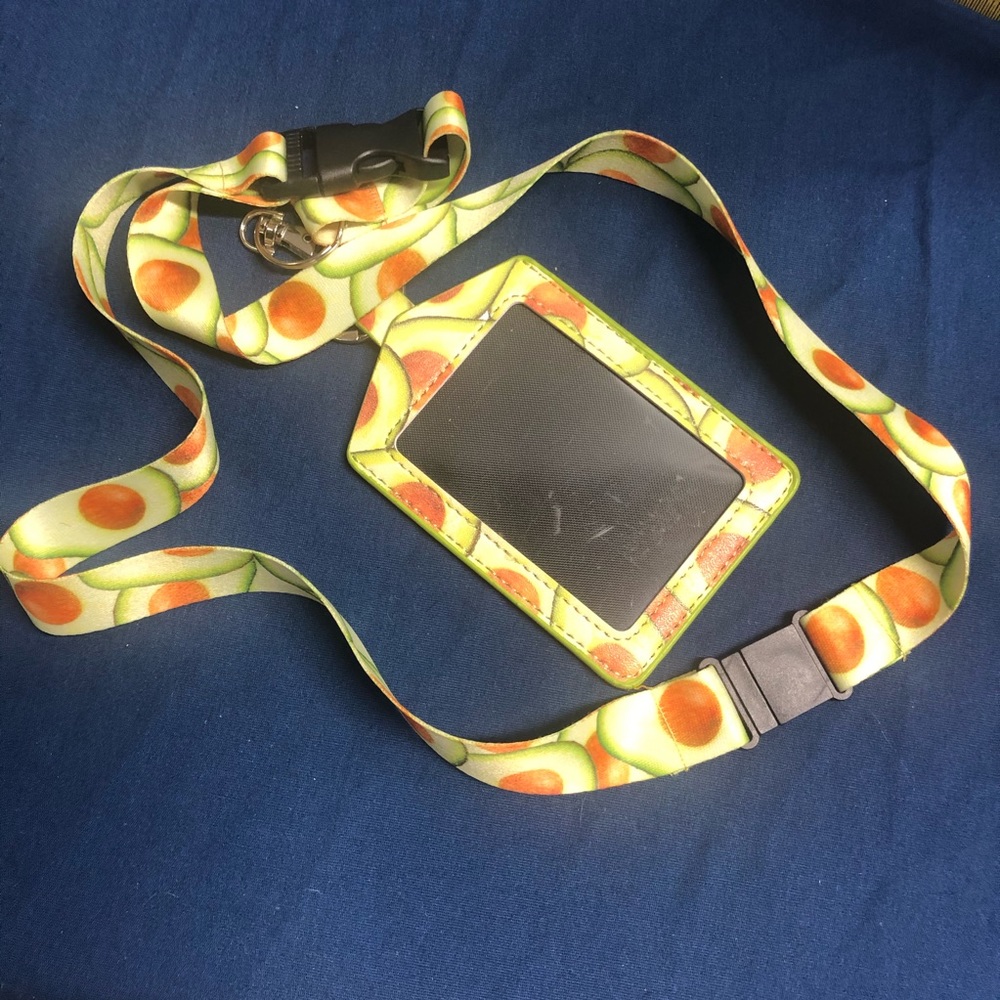 Avocado Lanyard with ID Tag.